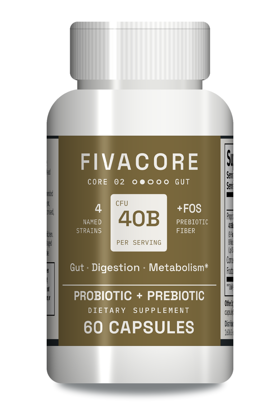 FivaCore Probiotic 40 Billion with Prebiotics