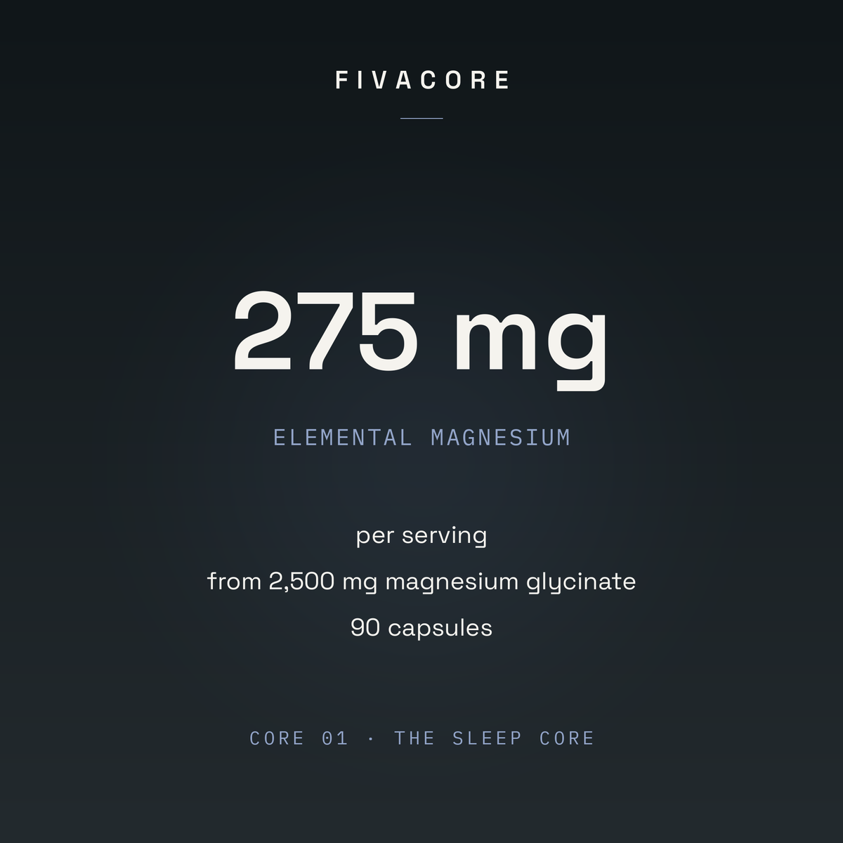 275 mg elemental magnesium per serving
